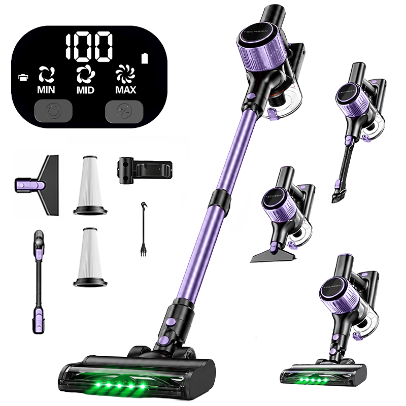 Aspirator Vertical fara Fir 10 In 1 Techsen W1 Nova, Culoare Mov